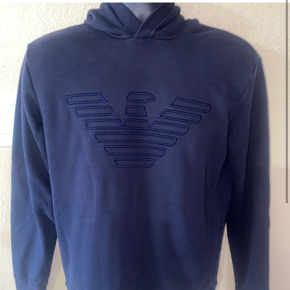 Emporio Armani Navy sweatshirt.